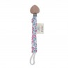 Attache tétine coeur - bouquet mahaut