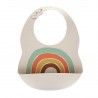 Bavoir en silicone - Arc-en-ciel