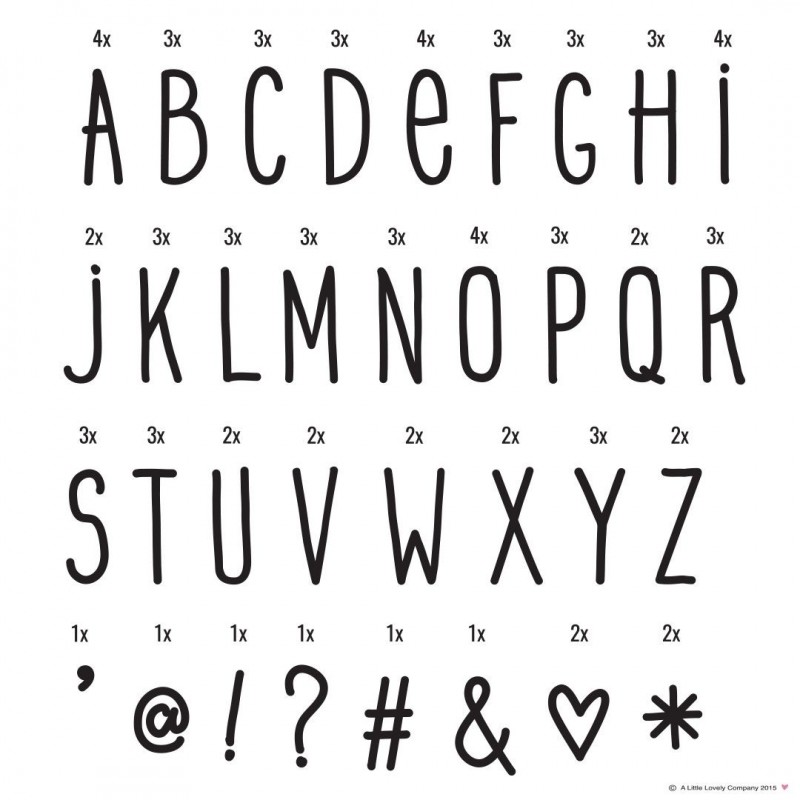 Set de 85 lettres pour lightbox - Hand drawn Set de 85 lettres pour lightbox - Hand drawn