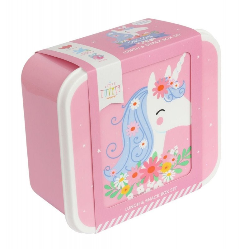 Set de 4 boîtes à tartines/goûter - Licorne Set de 4 boîtes à tartines/goûter - Licorne