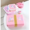 Set de 4 boîtes à tartines/goûter - Licorne