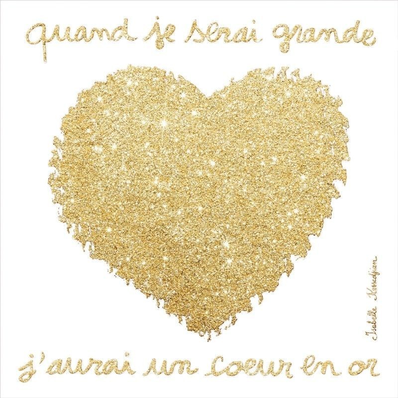 Tableau 30 x 30 Coeur en or Tableau 30 x 30 Coeur en or