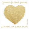 Tableau 30 x 30 Coeur en or