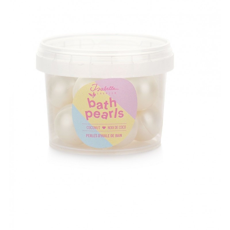 Perles d'huile de bain blanches nacrées - Noix de coco Perles d'huile de bain blanches nacrées - Noix de coco