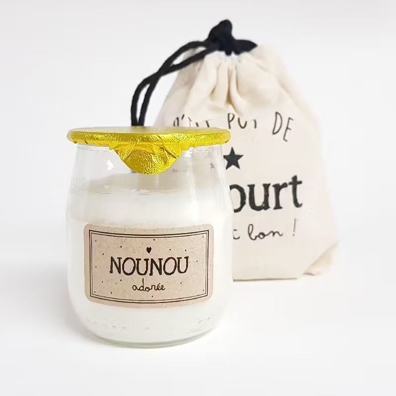 Bougie petit pot de yaourt - Nounou Bougie petit pot de yaourt - Nounou