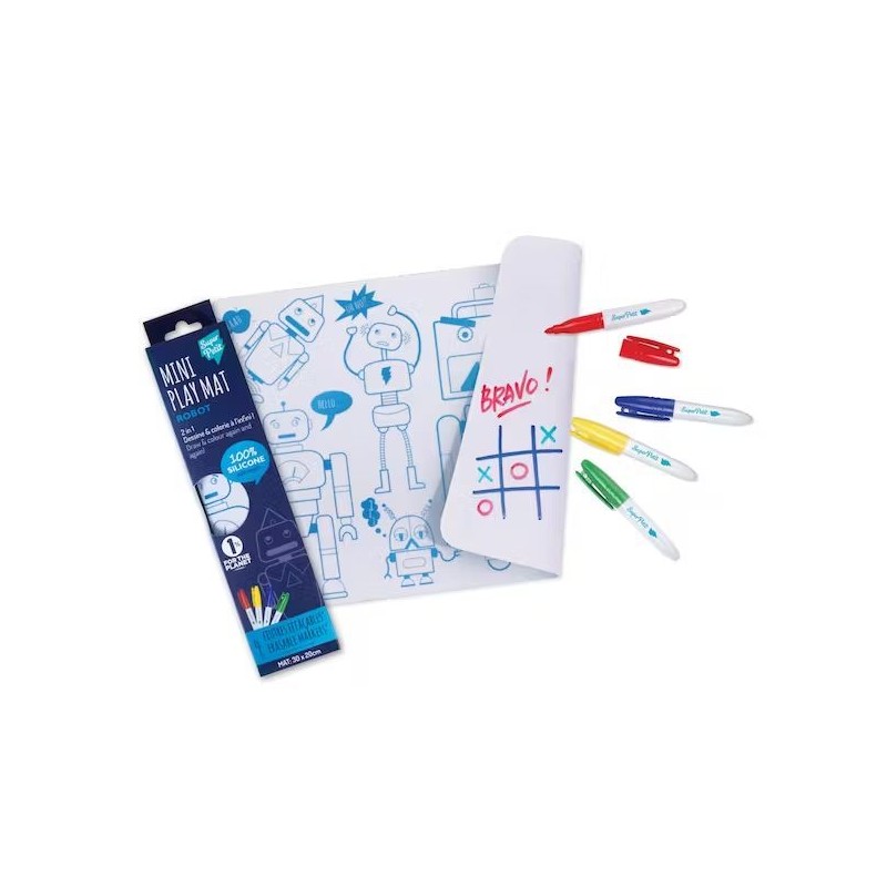 Mini set de table en silicone playmat - Robot Mini set de table en silicone playmat - Robot