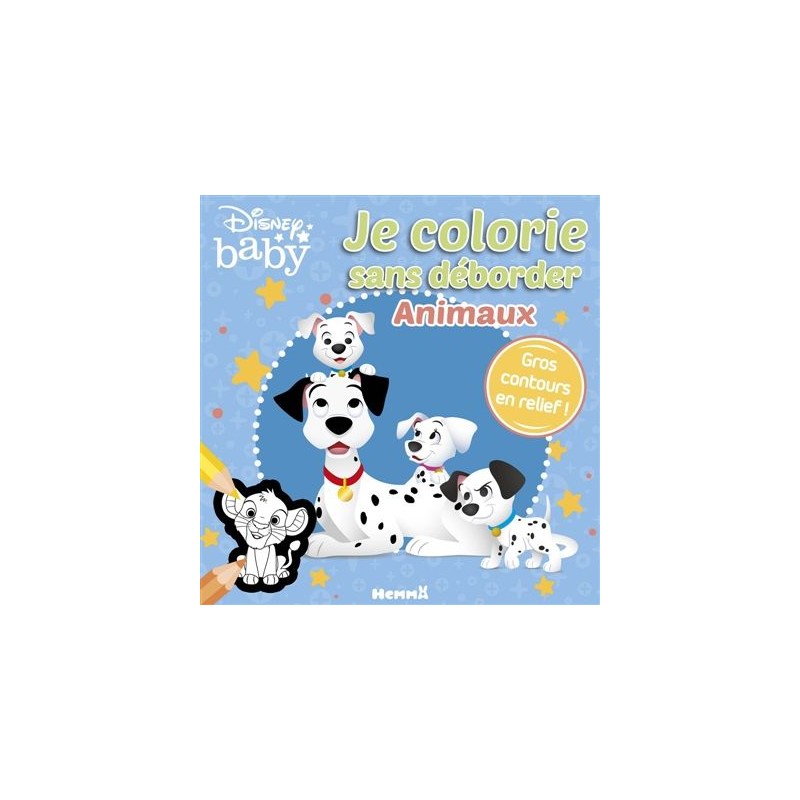 Disney Baby : Je colorie sans déborder : Animaux - Gros contours en relief ! Disney Baby : Je colorie sans déborder : Animaux - Gros contours en relief !