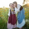 Robe de paysanne médiévale rose, 7-8 ans