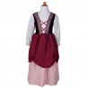 Robe de paysanne médiévale rose, 7-8 ans