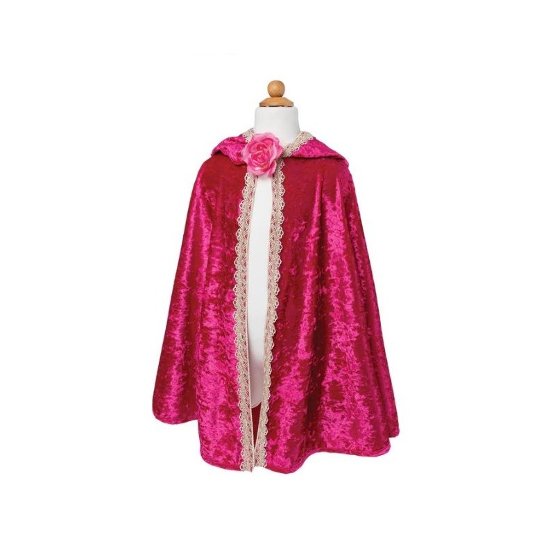 Cape de princesse en velours fuchsia, 3-4 ans Cape de princesse en velours fuchsia, 3-4 ans