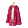 Cape de princesse en velours fuchsia, 3-4 ans