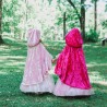 Cape de princesse en velours fuchsia, 3-4 ans