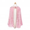 Cape de princesse en velours rose, 5-6 ans