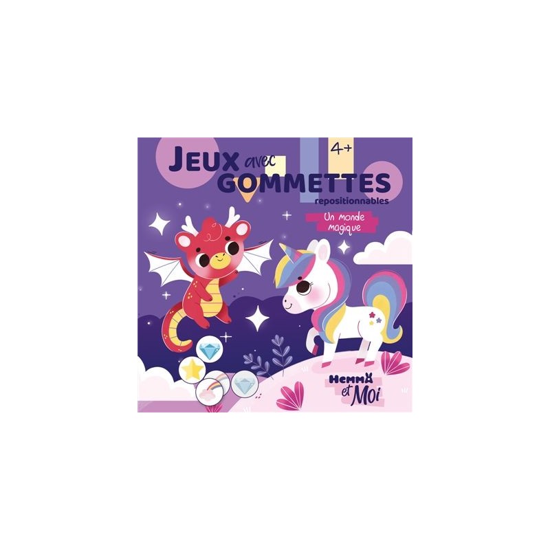 Jeux avec gommettes repositionnables - Un monde magique Jeux avec gommettes repositionnables - Un monde magique