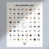 Affiche à dater "Mes premières fois" - Souris cobalt