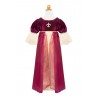 Robe de reine médiévale bordeaux, 5-6 ans