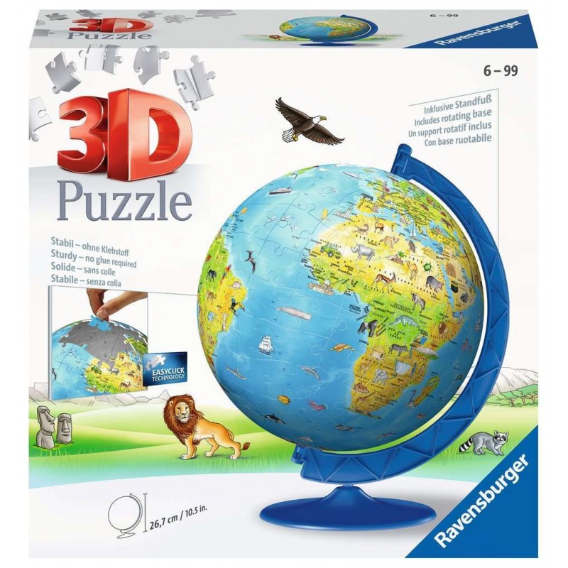 Puzzle 3D XXL Globe terrestre illustré 180 pcs Puzzle 3D XXL Globe terrestre illustré 180 pcs