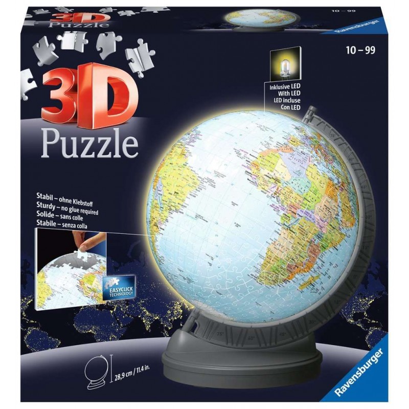 Puzzle 3D Globe illuminé 548 pièces