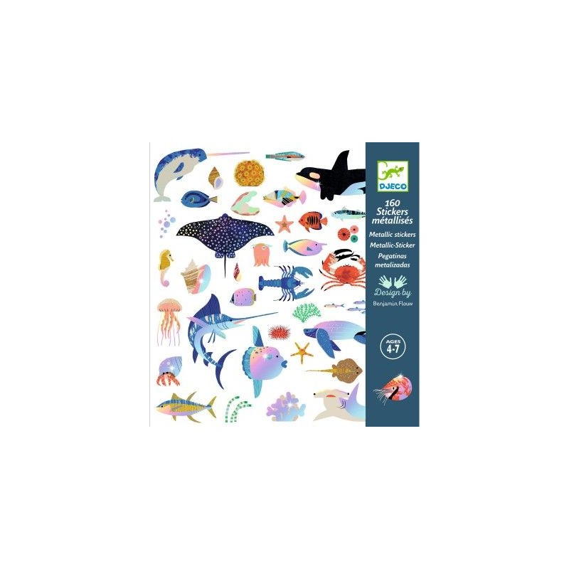 160 stickers métallisés Océan 160 stickers métallisés Océan