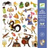 160 stickers métallisés Médieval