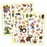 160 stickers métallisés Médieval