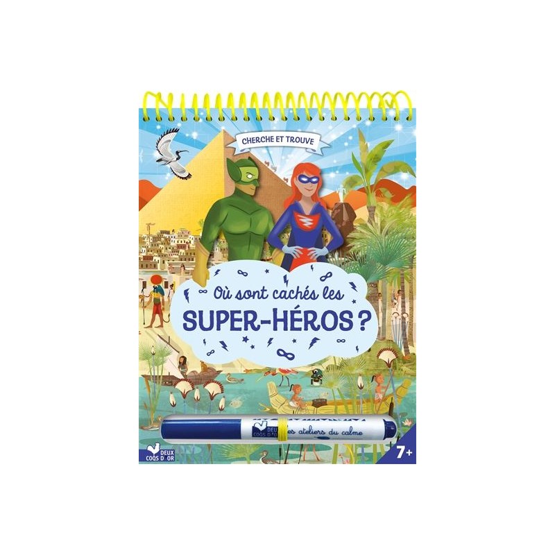 Où sont cachés les super-héros ? : bloc avec freutre effaçable Où sont cachés les super-héros ? : bloc avec freutre effaçable