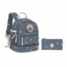 Mini sac à dos carré- Happy Prints bleu nuit