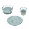 Coffret repas en verre - Silicone gris