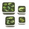 Set de 4 boîtes à tartines/goûter - Crocodiles