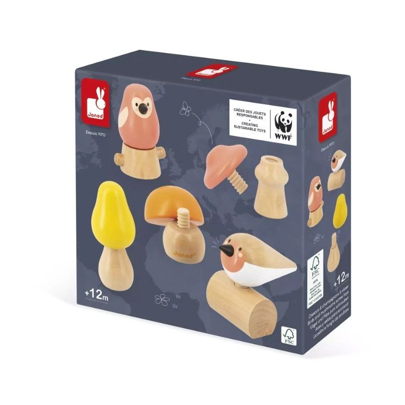 Oiseaux et champignons à visser (partenariat WWF)