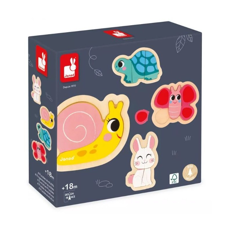 4 puzzles évolutifs - Jardin 4 puzzles évolutifs - Jardin