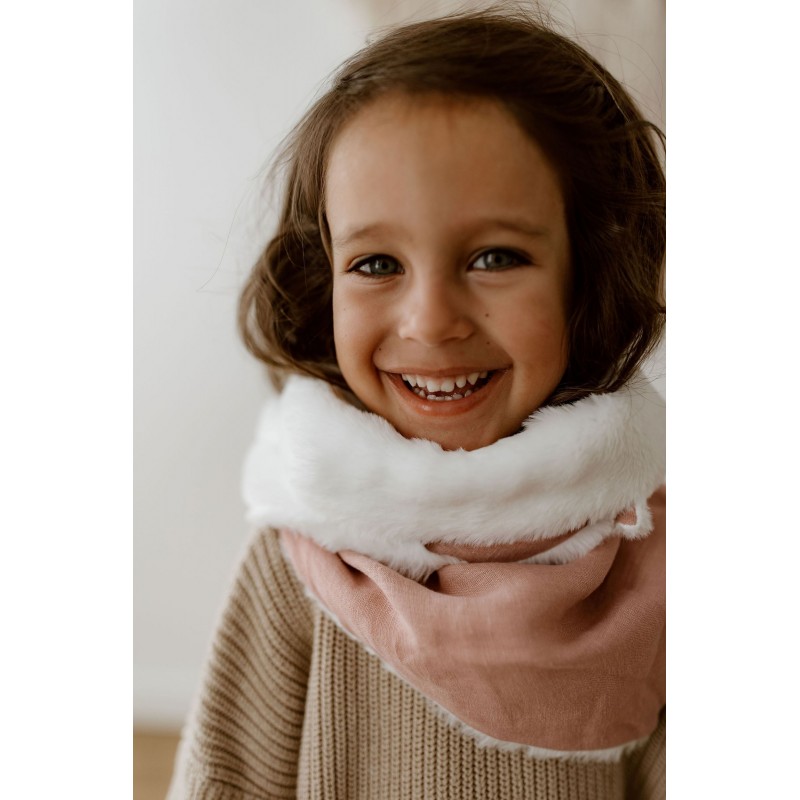 Foulard enfant automne-hiver - Vieux rose Foulard enfant automne-hiver - Vieux rose