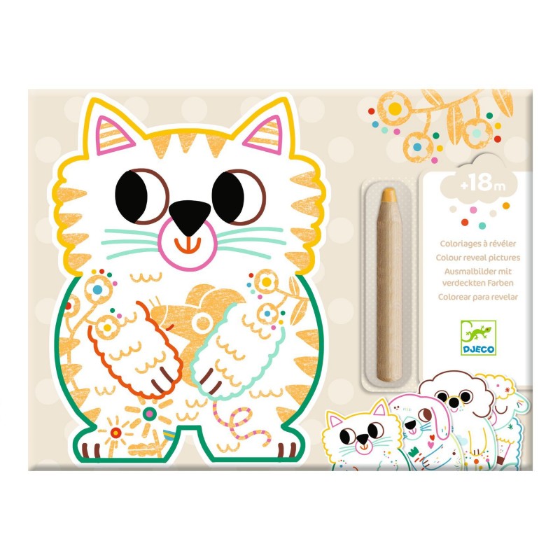 Coloriage à révéler - Animaux familiers Coloriage à révéler - Animaux familiers