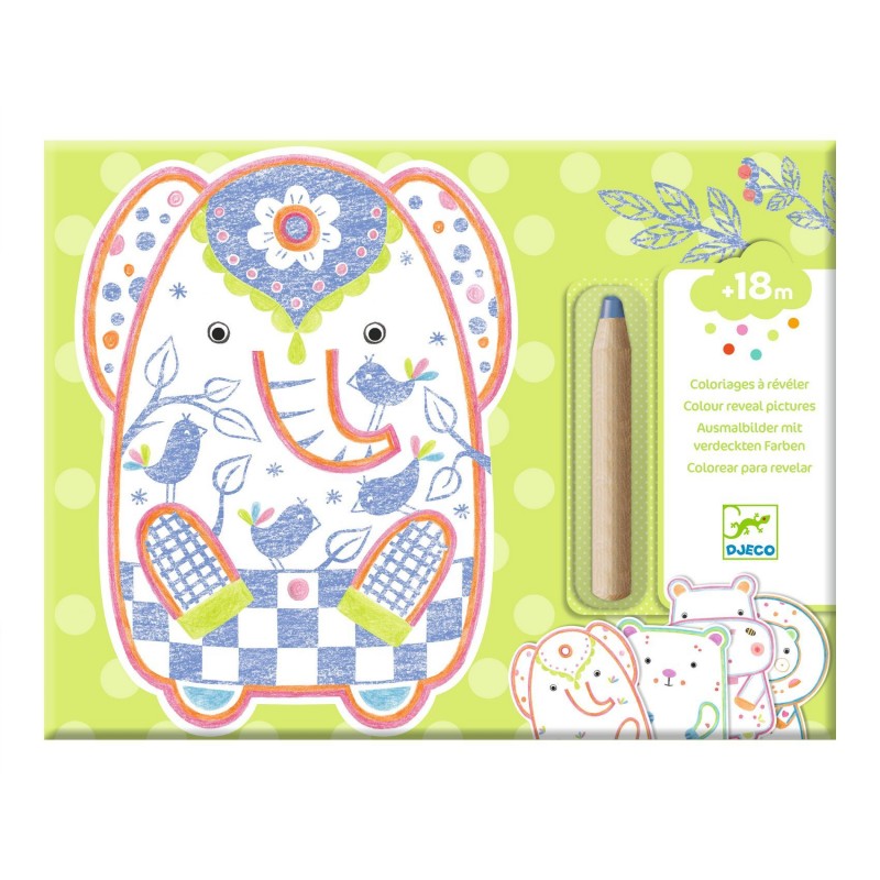 Coloriage à révéler - Animaux sauvages Coloriage à révéler - Animaux sauvages