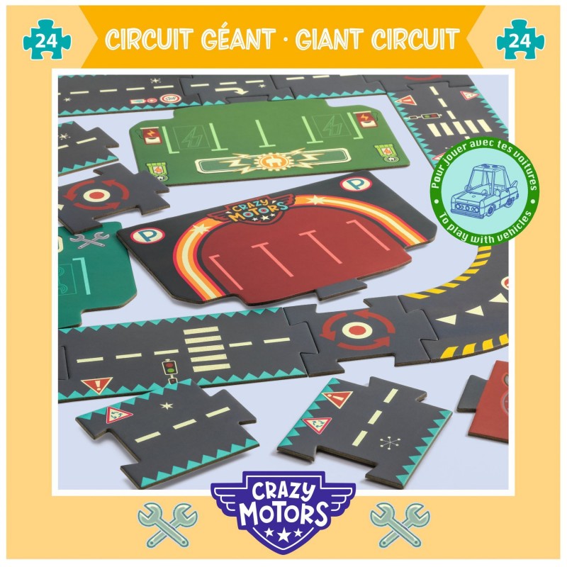 Crazy Motor Circuit géant - City (24 pièces) Crazy Motor Circuit géant - City (24 pièces)