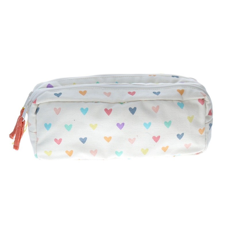 Trousse double zip multicoeurs Trousse double zip multicoeurs