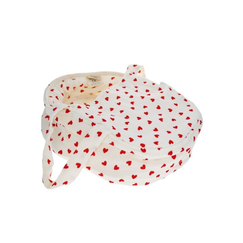 Couffin poupée Coeur - Lapin d'amour Couffin poupée Coeur - Lapin d'amour