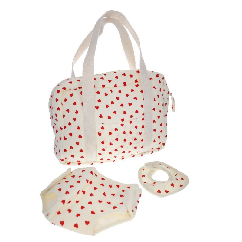 Set sac à langer poupée - Lapin d'amour Set sac à langer poupée - Lapin d'amour