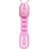Lampe de lecture et marque page - Chenille rose