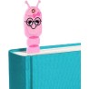 Lampe de lecture et marque page - Chenille rose