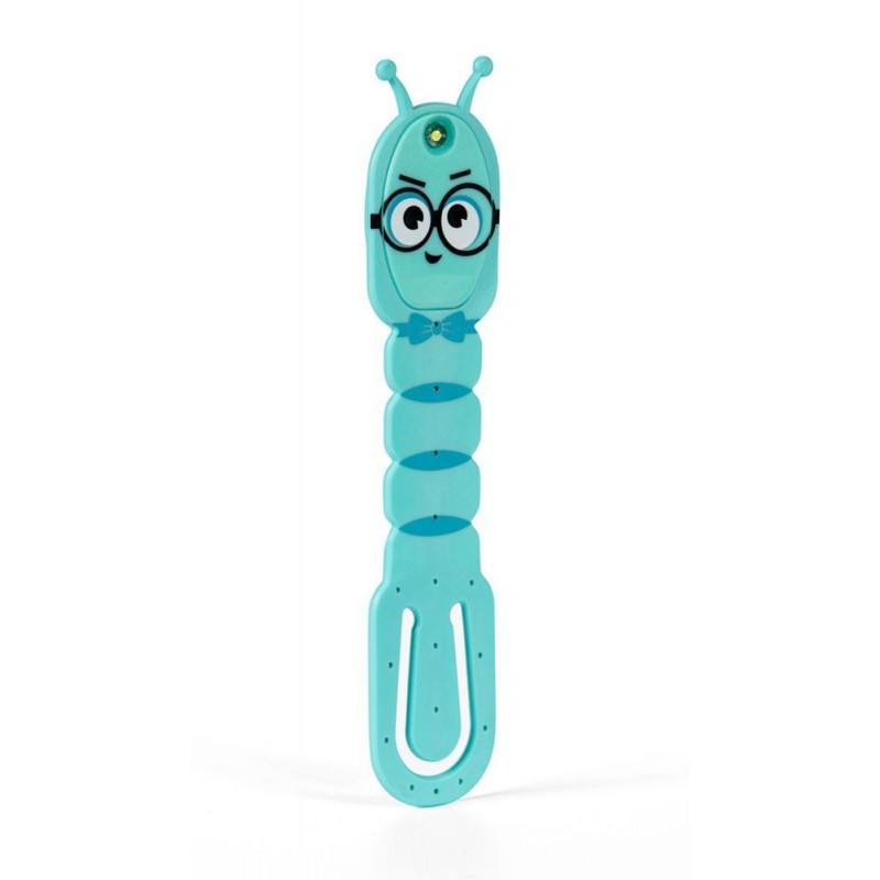 Lampe de lecture et marque page - Chenille bleue Lampe de lecture et marque page - Chenille bleue