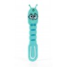 Lampe de lecture et marque page - Chenille bleue