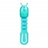 Lampe de lecture et marque page - Chenille bleue