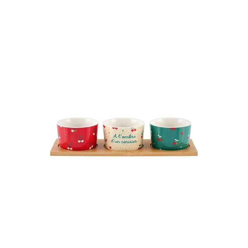 Set de 3 raviers + plateau DUBARO - A l'ombre d'un cerisier Set de 3 raviers + plateau DUBARO - A l'ombre d'un cerisier