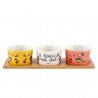 Set de 3 raviers + plateau DUBARO - Le bonheur c'est chat