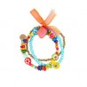 Bracelet Maley, perles de verre fleurs