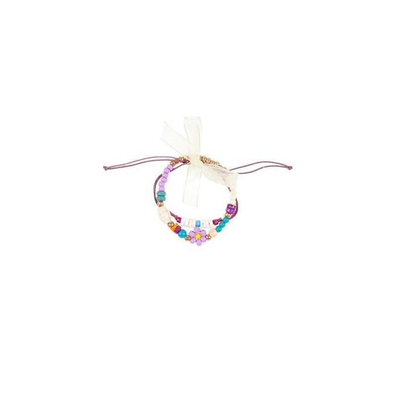 Bracelet Phileine, fleur mauve Bracelet Phileine, fleur mauve