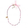 Collier Liene, rose et fleurs