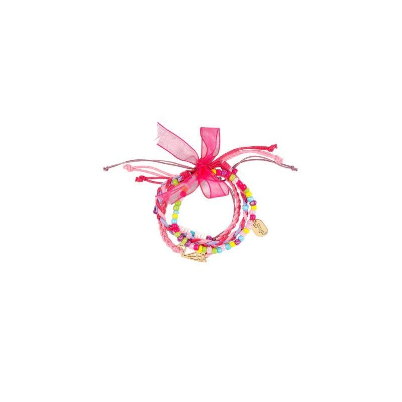 Bracelet Florina perles-corde, triple Bracelet Florina perles-corde, triple