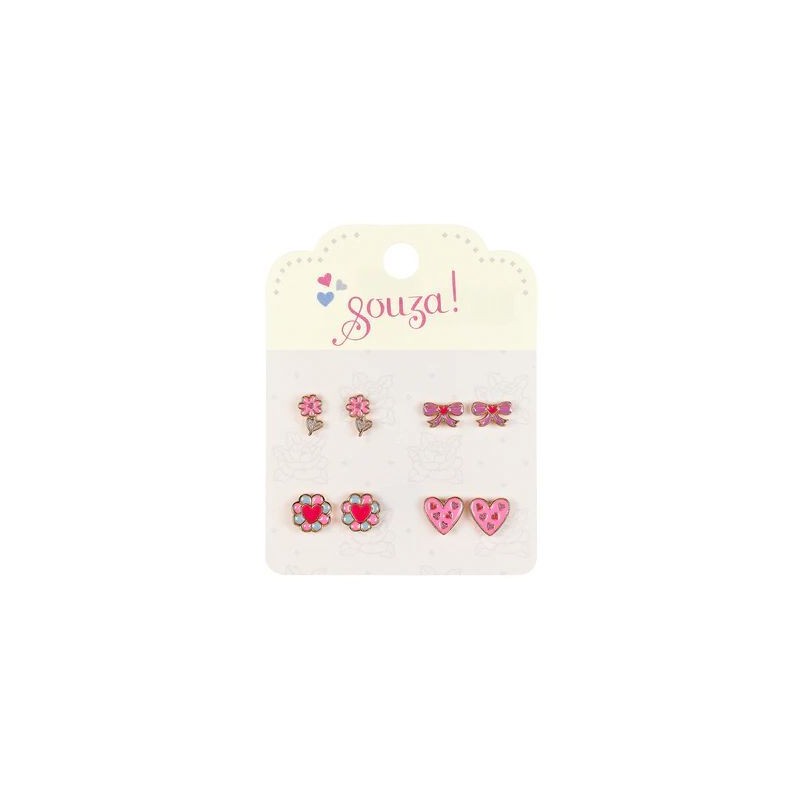 Boucles d'oreilles à trous Fleurs (4 paires) Boucles d'oreilles à trous Fleurs (4 paires)